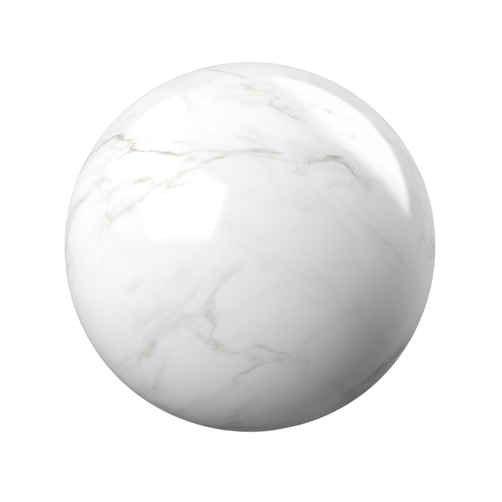 AI generated 3D Marble ball clip art png