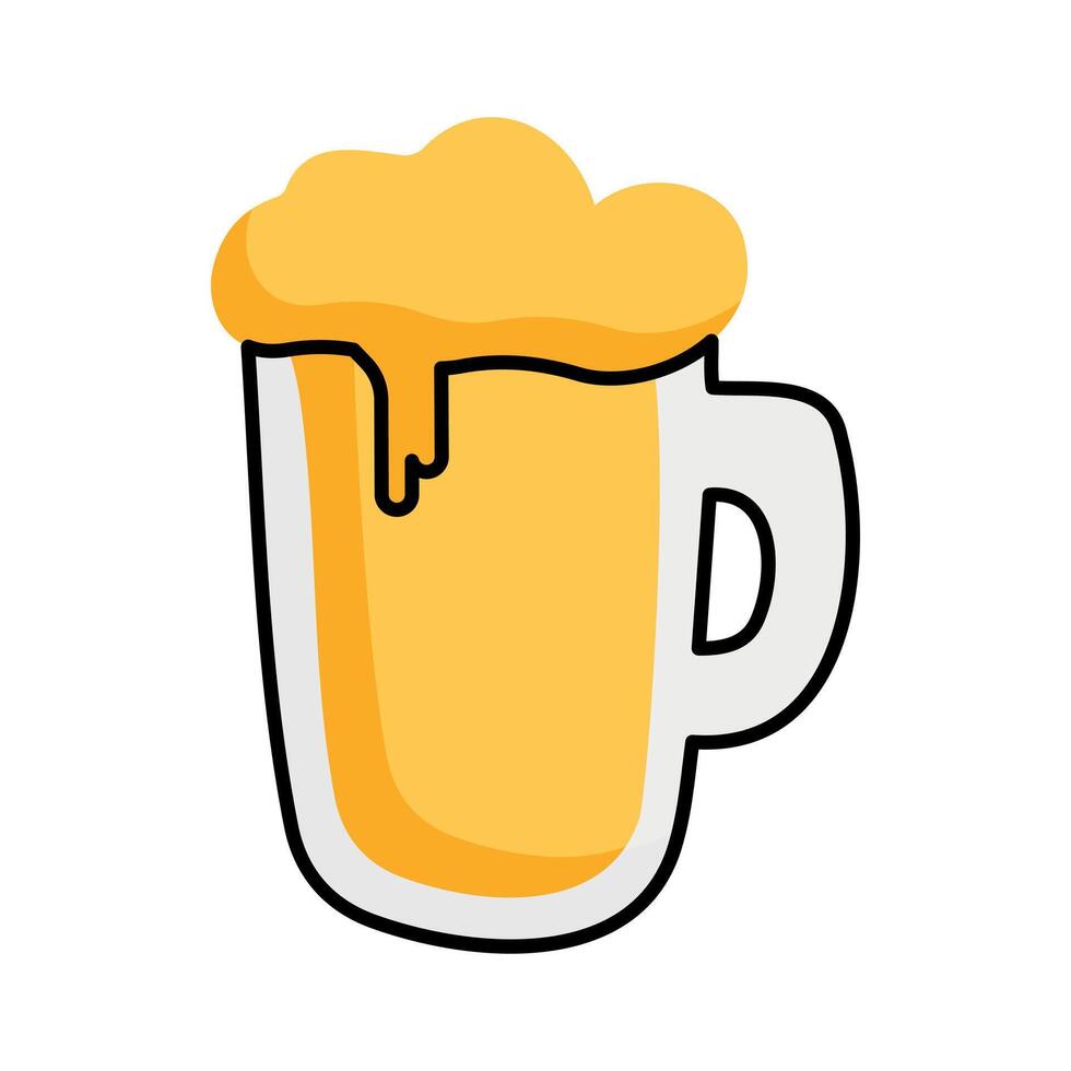 A glass of beer at the bar on St. Patrick's Day vector