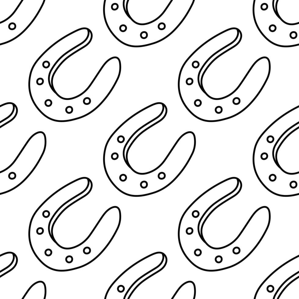 Happy horseshoe pattern for St. Patrick's Day vector