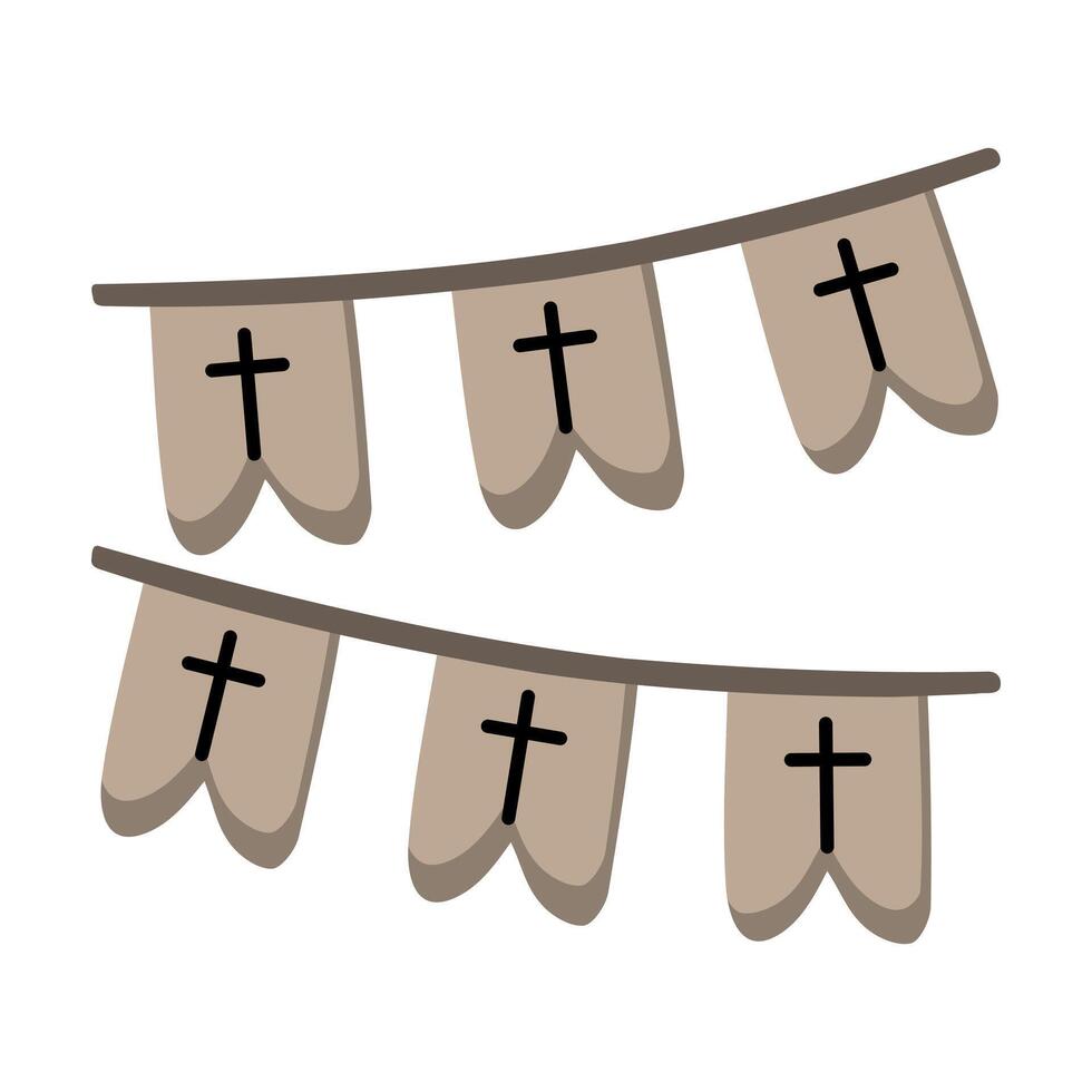 Flags at the Easter Festival vector