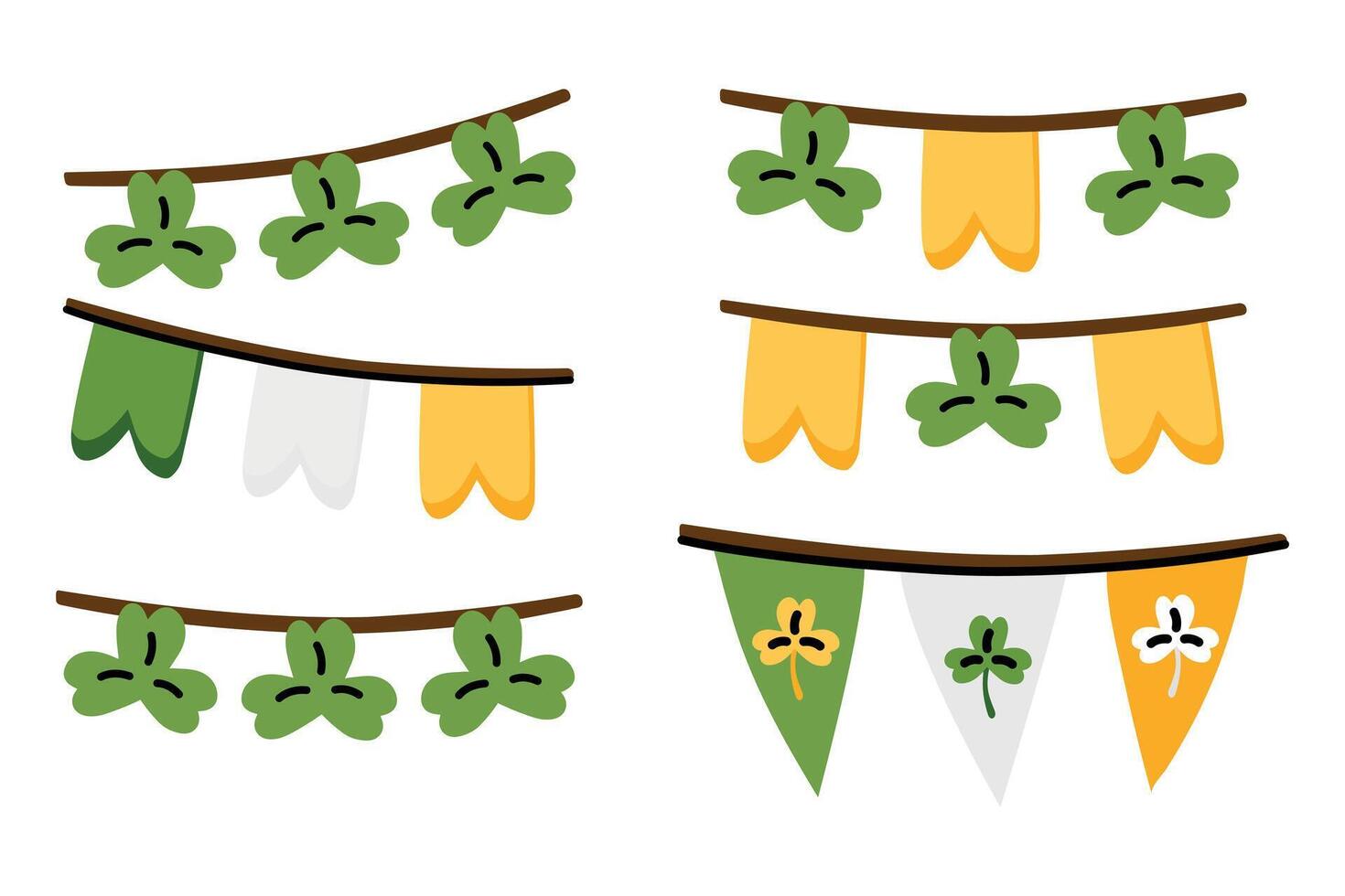 Flags at the St. Patrick's Day Festival vector
