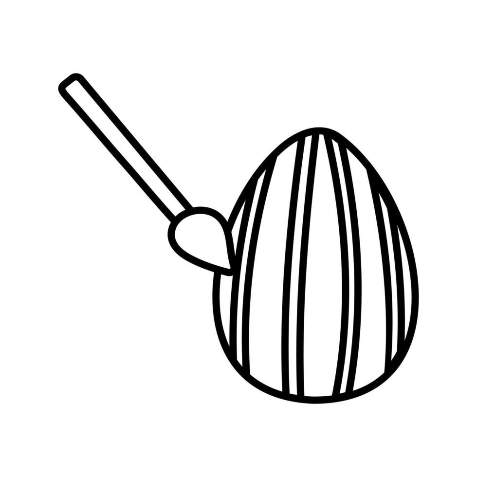 Painting Easter eggs in doodle style vector