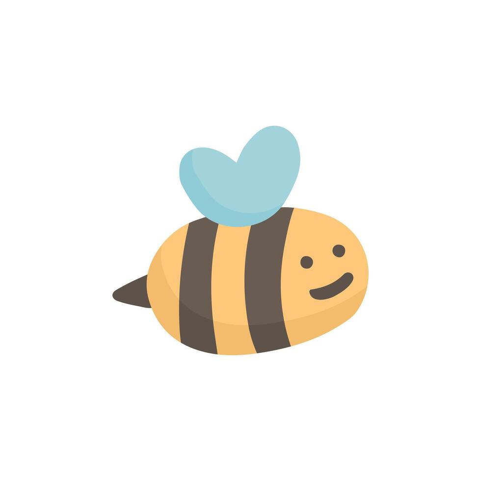 Bee vector illustration in doodle style.