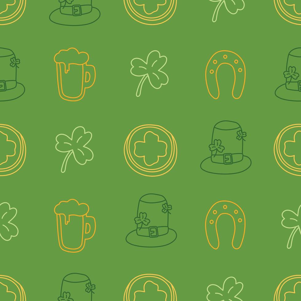 Happy St. Patrick's Day pattern vector