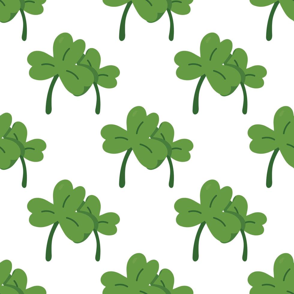 Shamrocks or St. Patrick's Day pattern vector