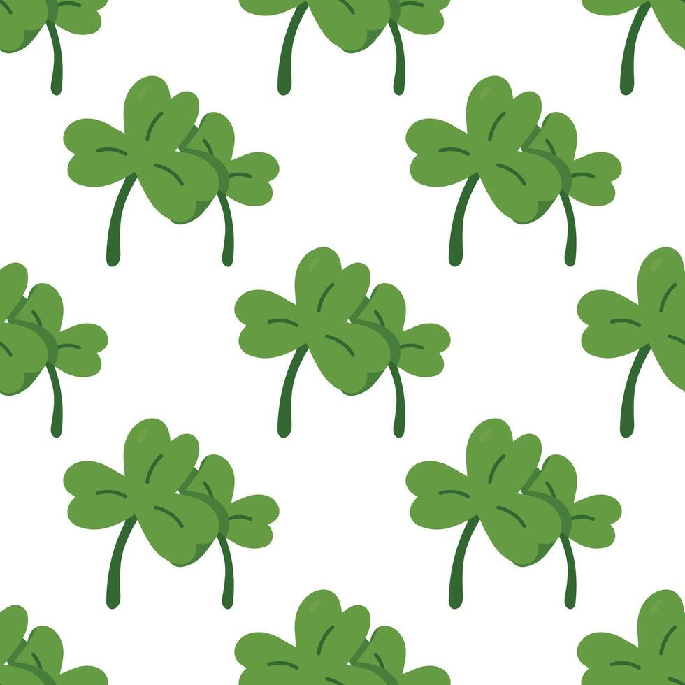 Shamrocks or St. Patrick's Day pattern vector