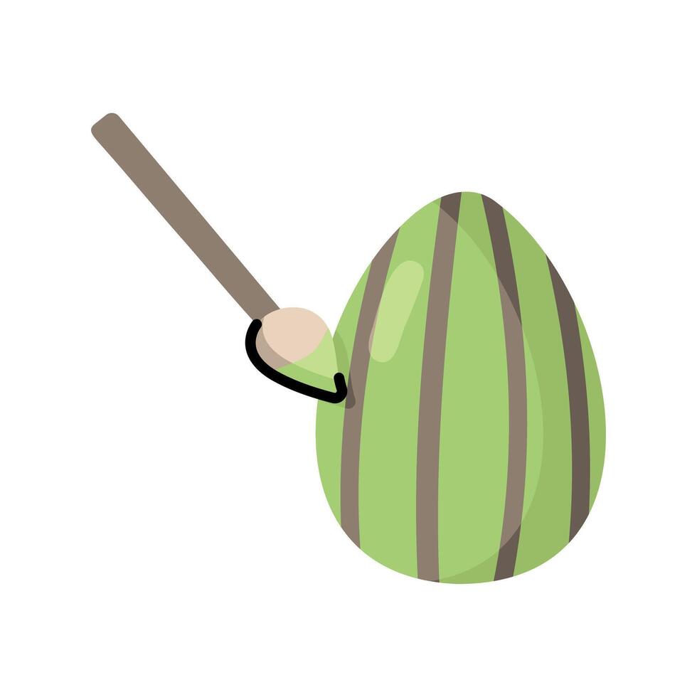 Painting Easter eggs in doodle style vector