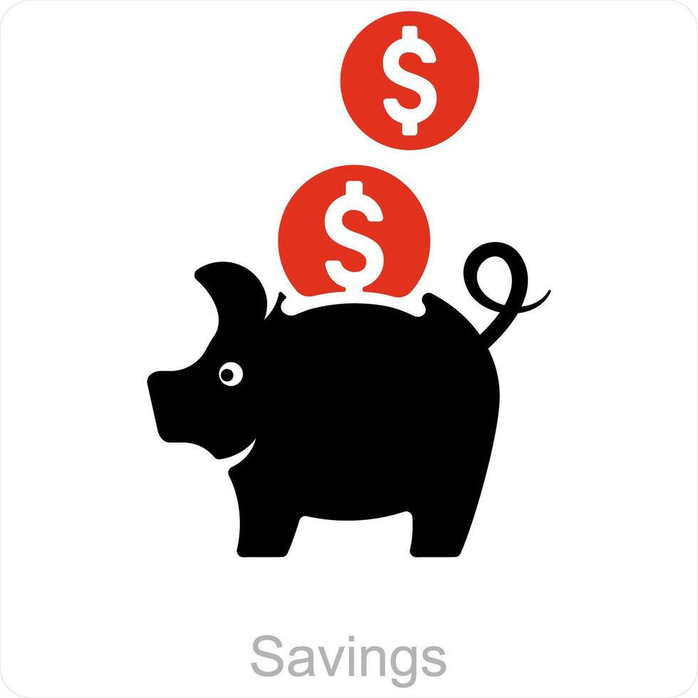Savings and money icon concept vector