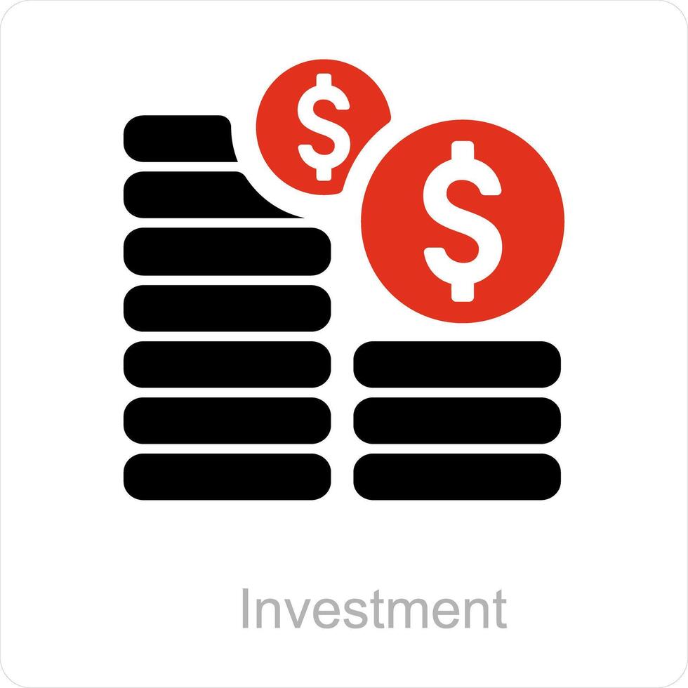 Investment and finance icon concept vector