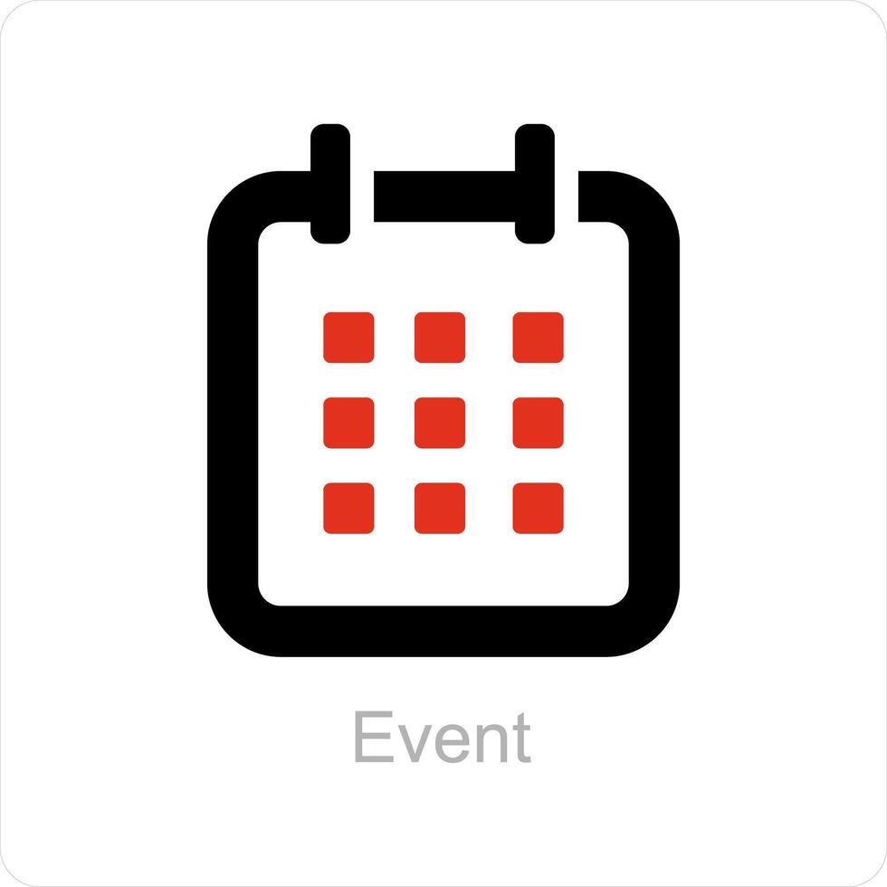 Event and month icon concept vector