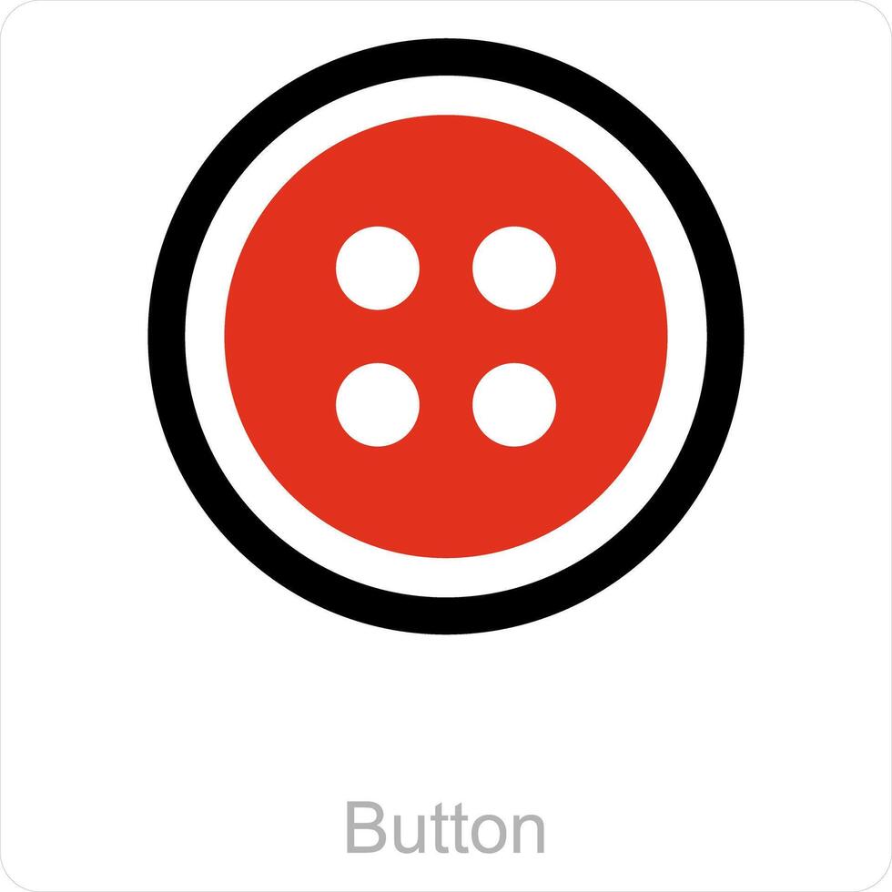 Button and safety icon concept vector