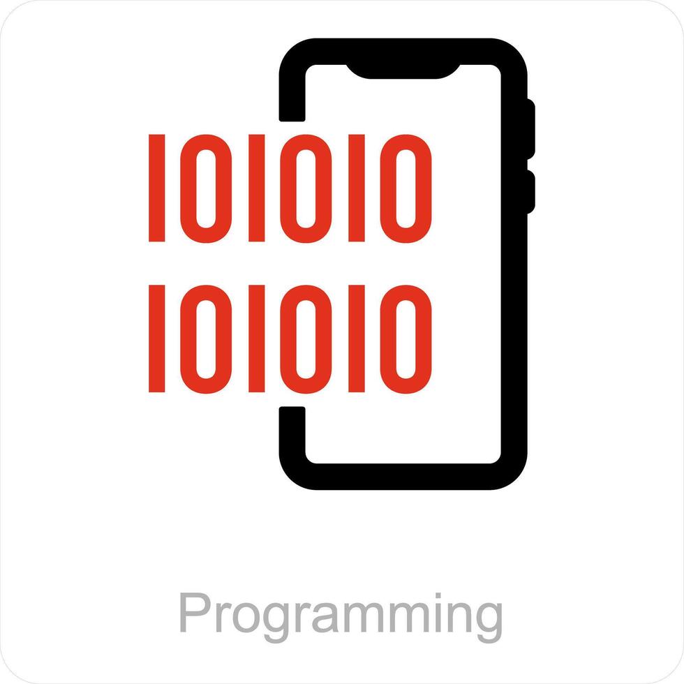programación y código icono concepto vector