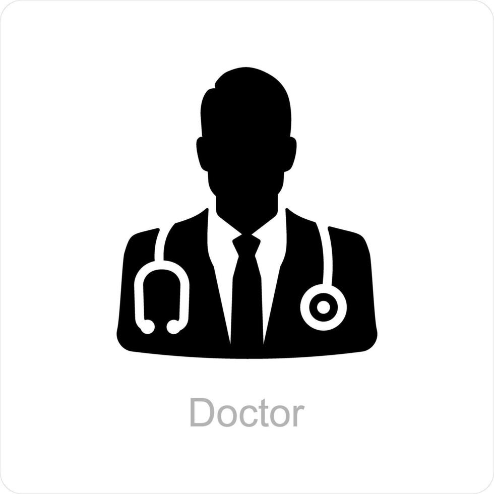 médico y cirujano icono concepto vector