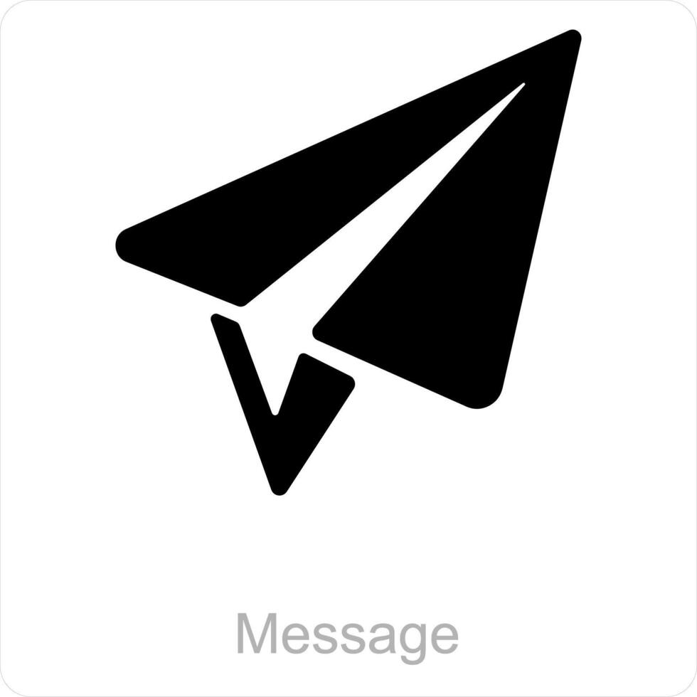 mensaje y correo icono concepto vector