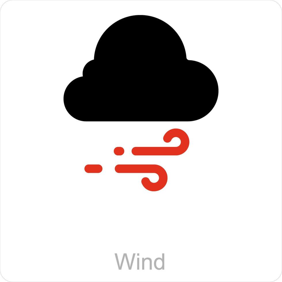 viento y aire icono concepto vector