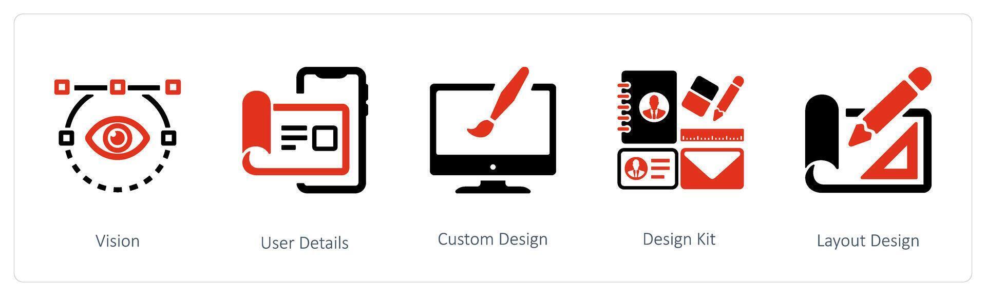 visión, usuario detalles y personalizado diseño vector