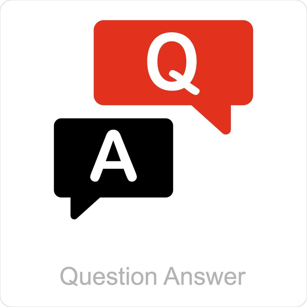 Question answer and answer icon concept vector