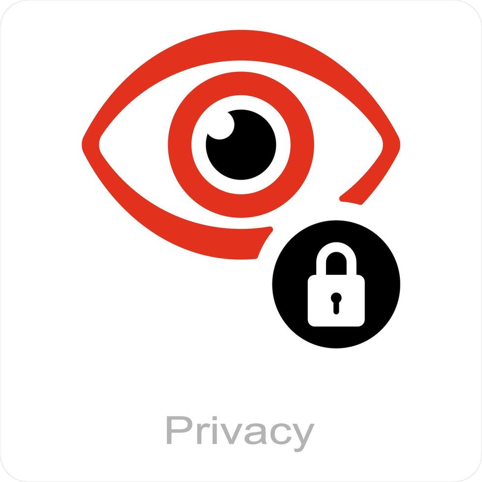 privacy and eye icon concept vector