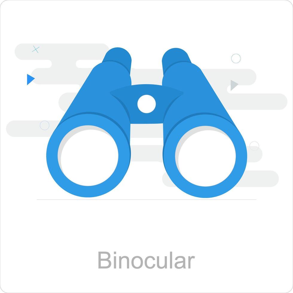 Binocular and zoom icon concept vector