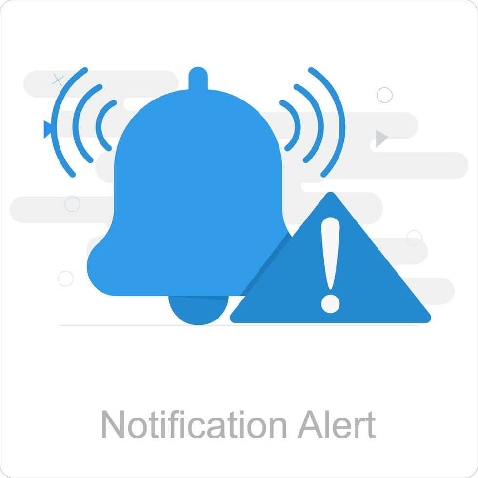 notificación alerta y campana icono concepto vector