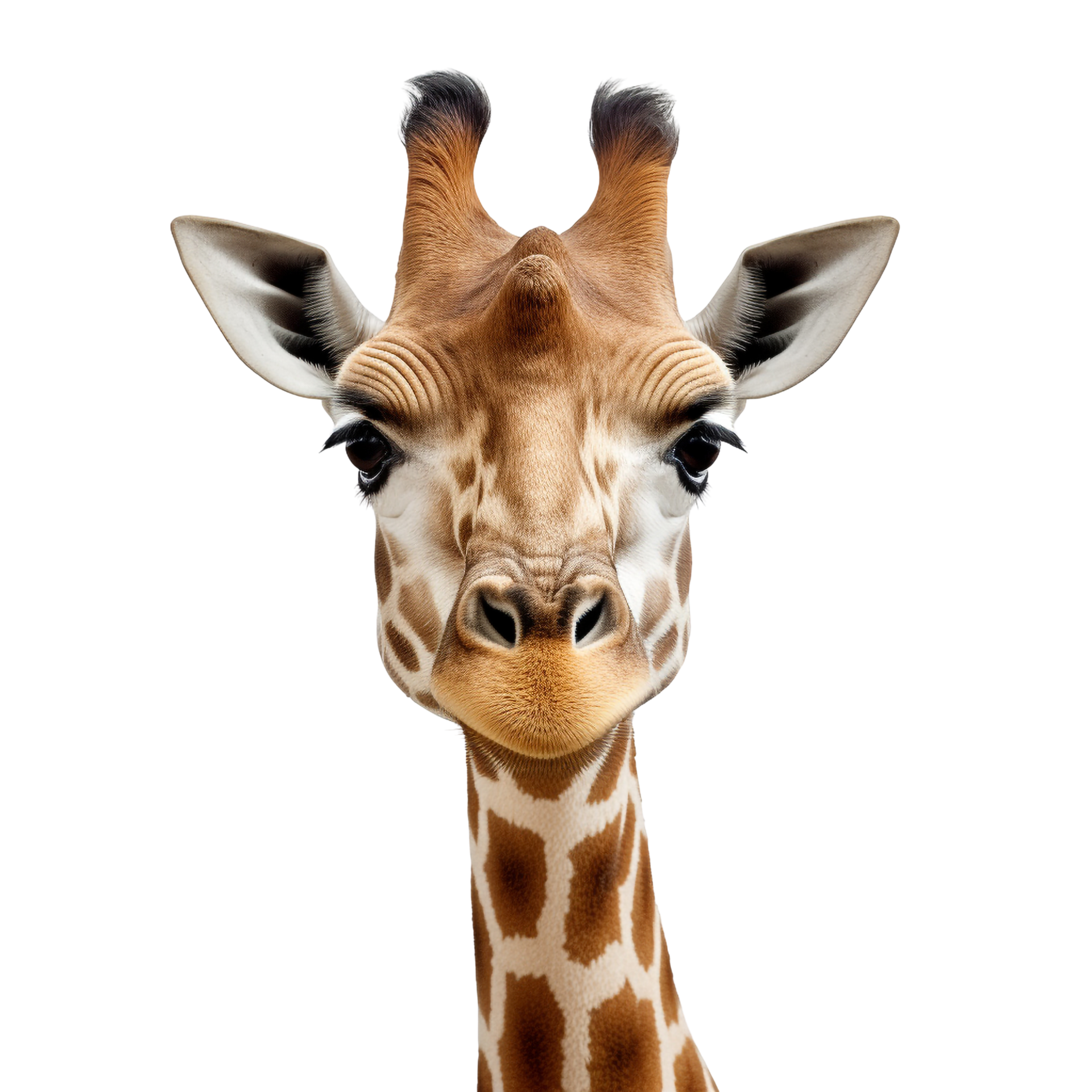AI generated Close up giraffe clip art 40192078 PNG