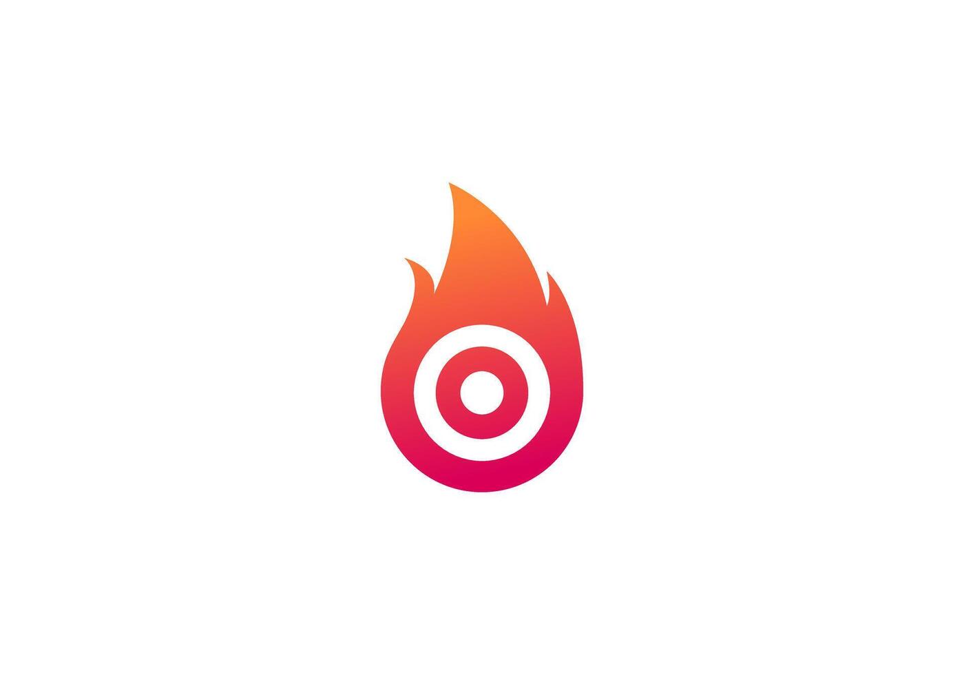Logo Fire ball and Target Arrow, Minimalist and Modern Logo Template Premium. Editable FIle vector