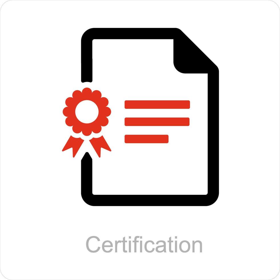 Certification and award icon concept vector