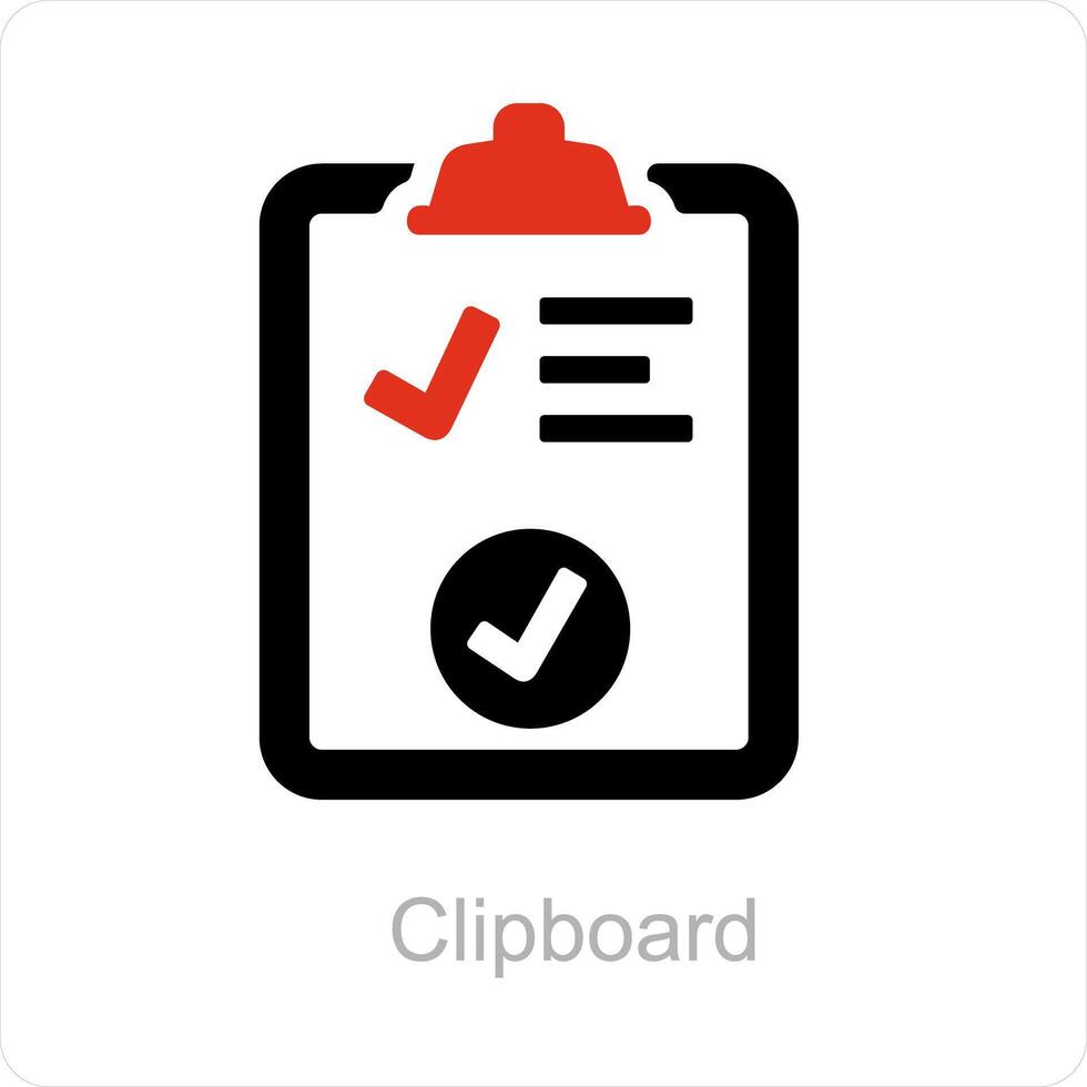 Clipboard and list icon concept vector