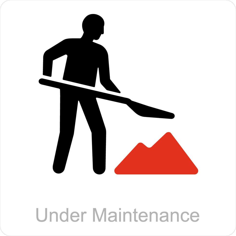 Under Maintenance and construction icon concept vector