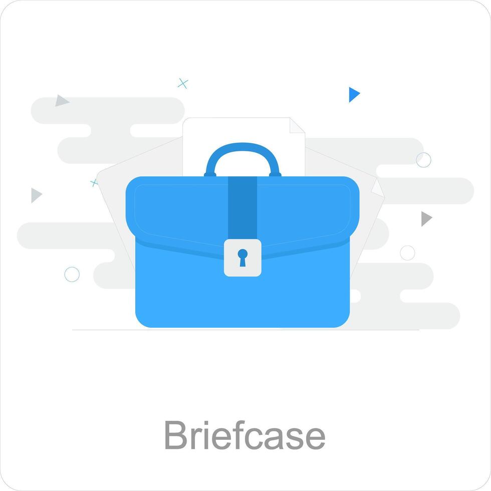 Briefcase and suitcase icon concept vector