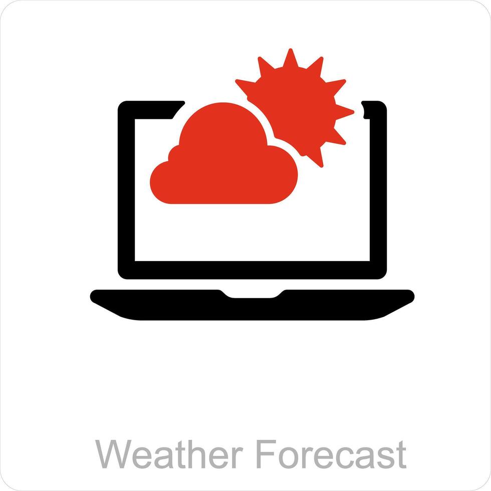 clima pronóstico y clima icono concepto vector