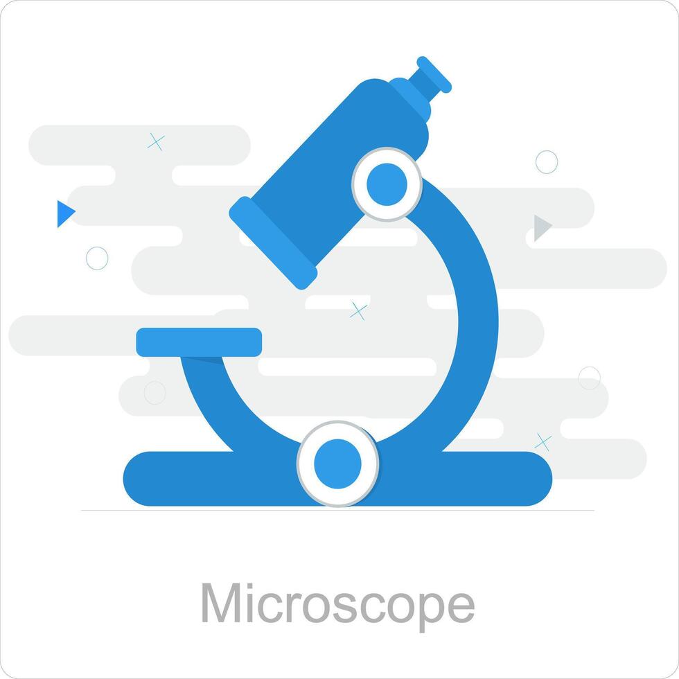 Microscope and science icon concept vector