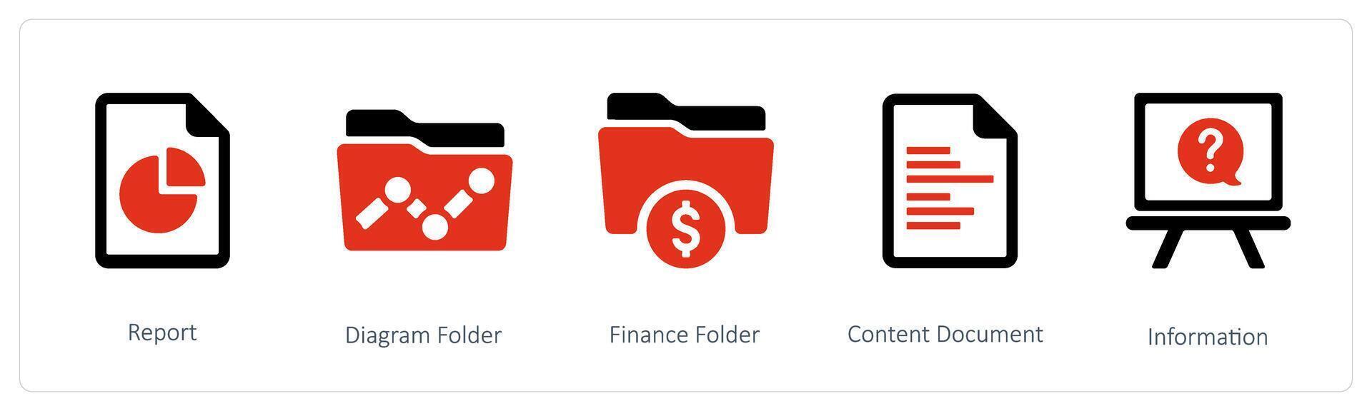 Report and Diagram Folder vector