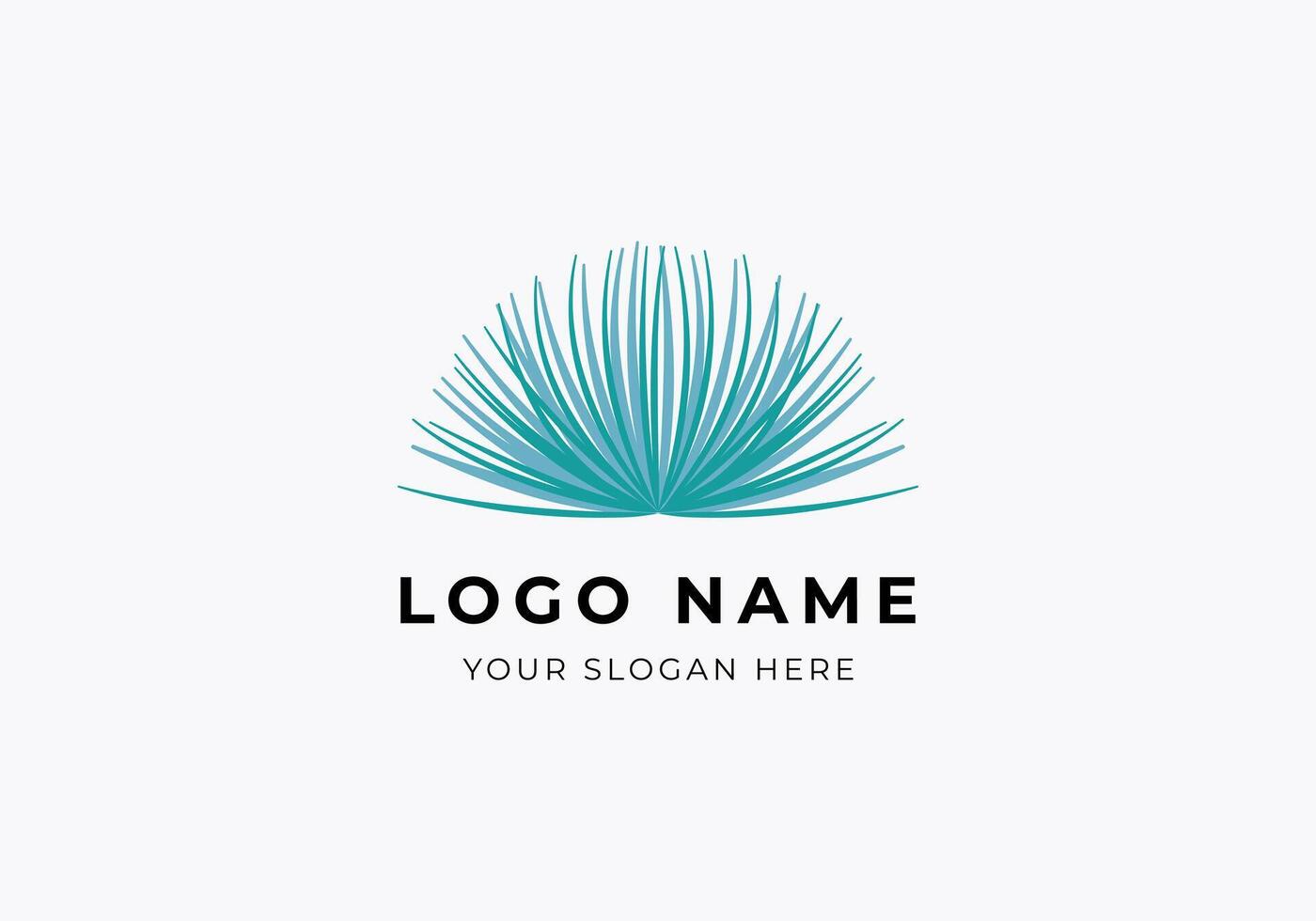 Logo Agave Plant, Agave Flower, Minimalist and Modern Logo Design. Editable Color vector