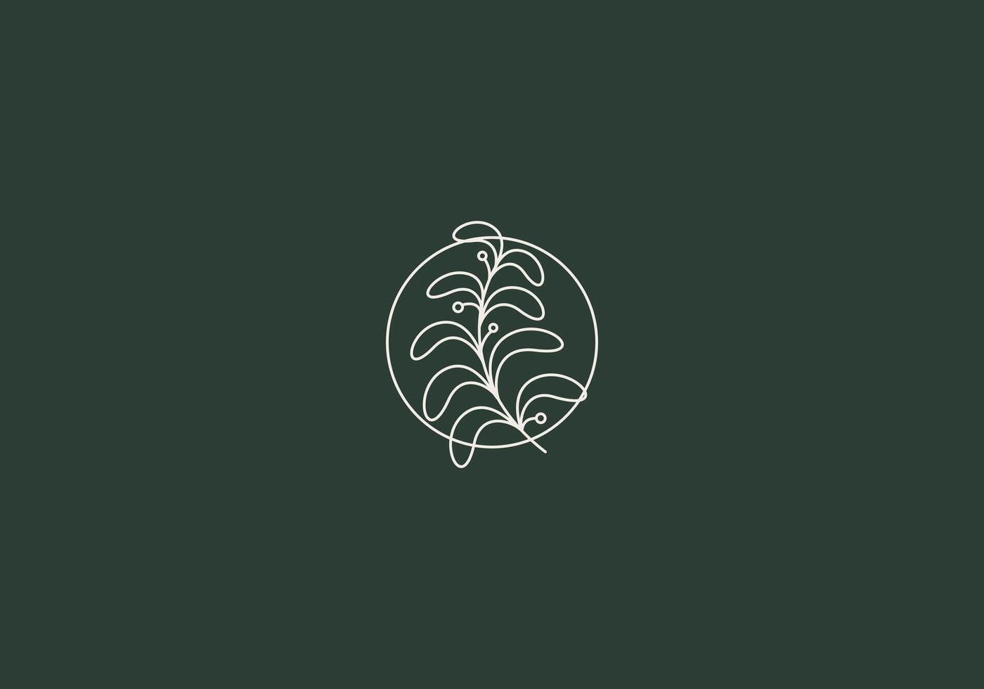 Logo Line Floral Leaf and Botanical. Aesthetic and feminine, simple line and luxury modern. editable color. vector
