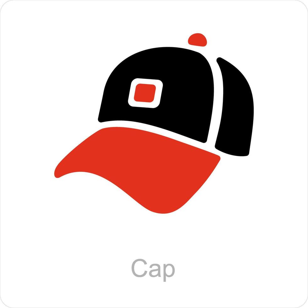 cap and hat icon concept vector