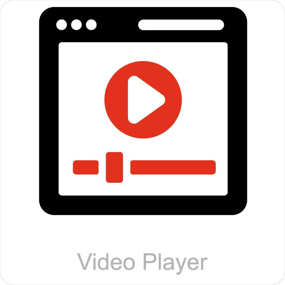 Video Player and education icon concept vector