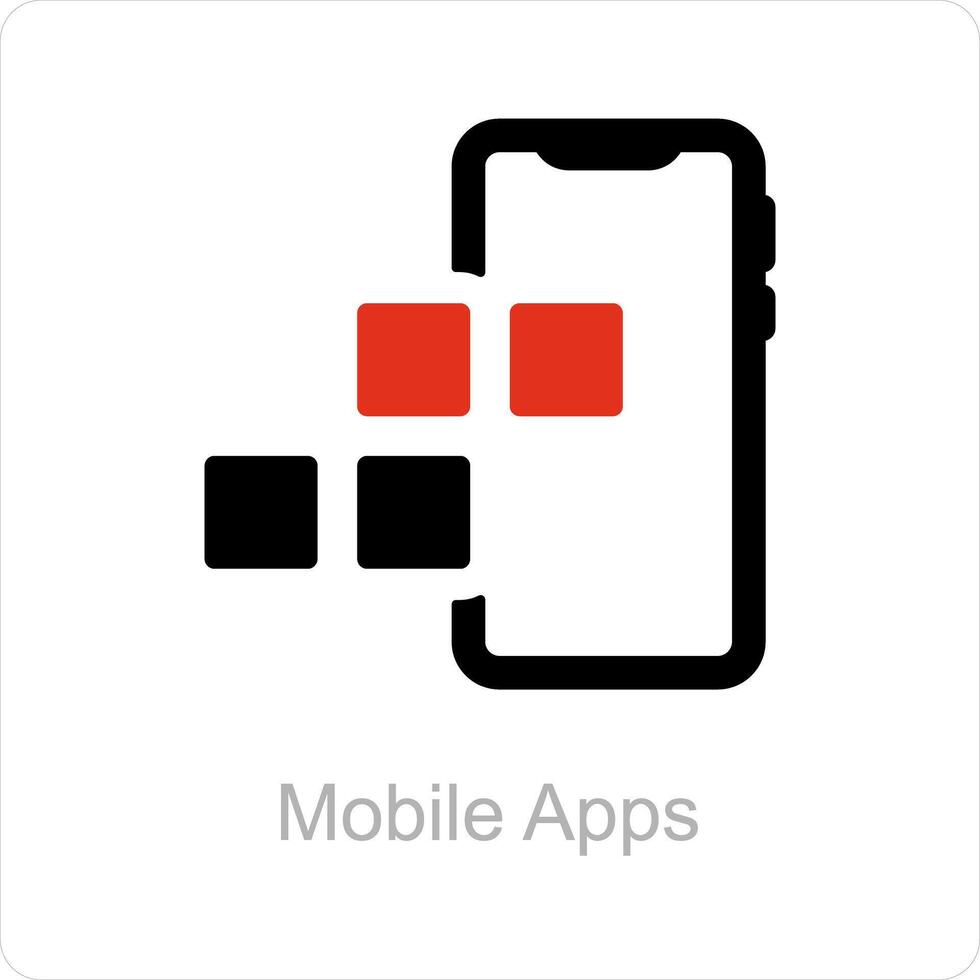 Mobile Apps and apps icon concept vector