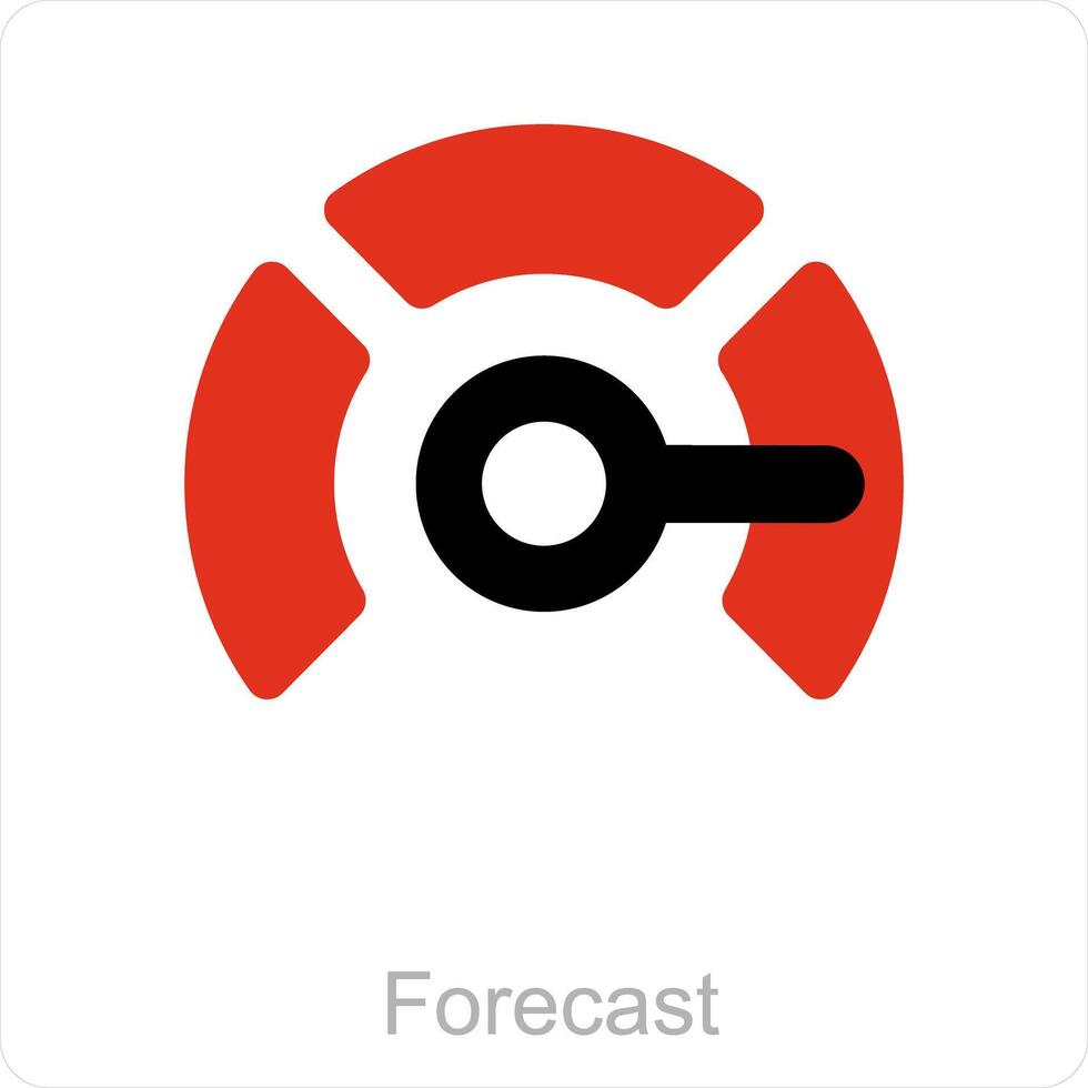 pronóstico y clima icono concepto vector