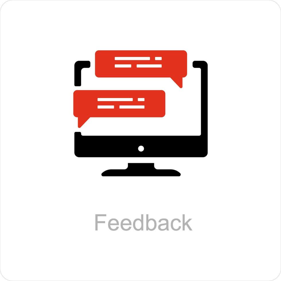 feedback and reviews icon concept vector