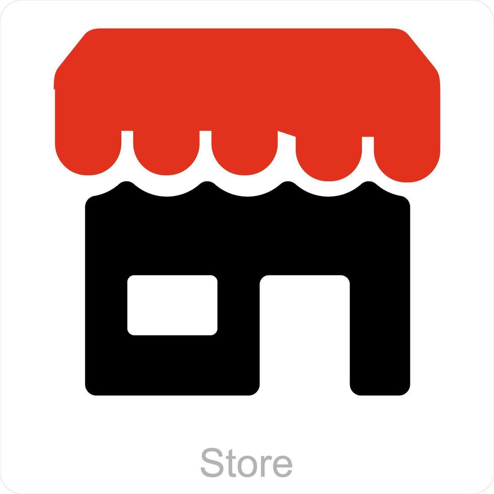 Store and retail shop icon concept vector