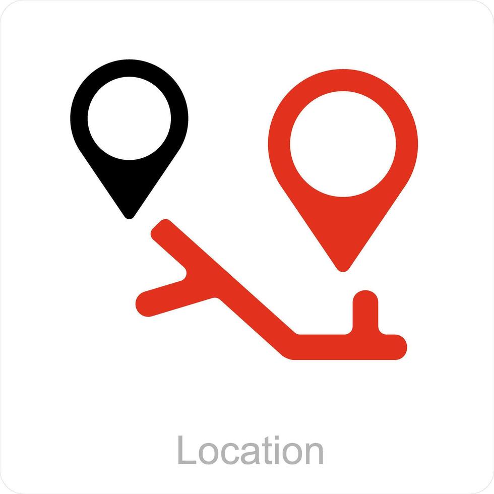 location and pin icon concept vector