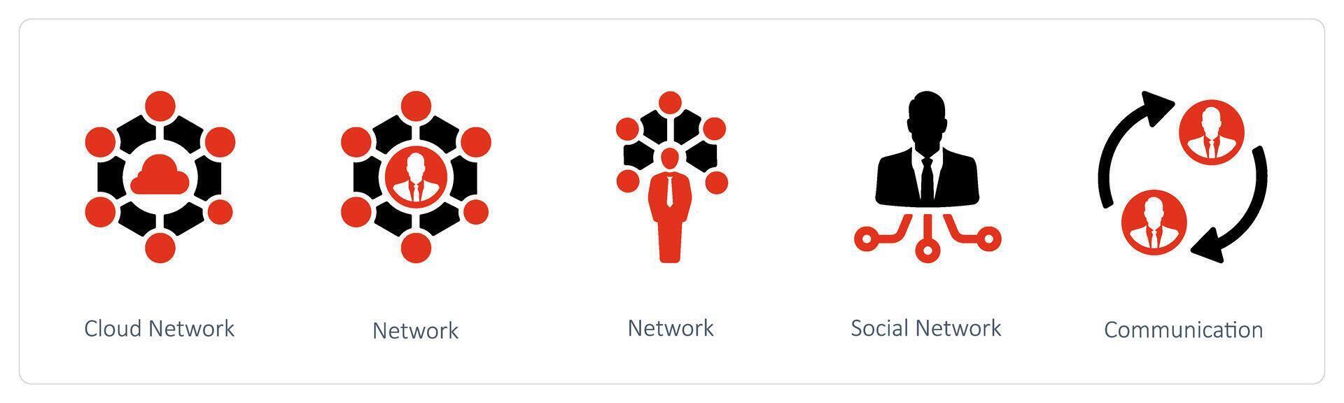 Cloud Network and Social Network vector