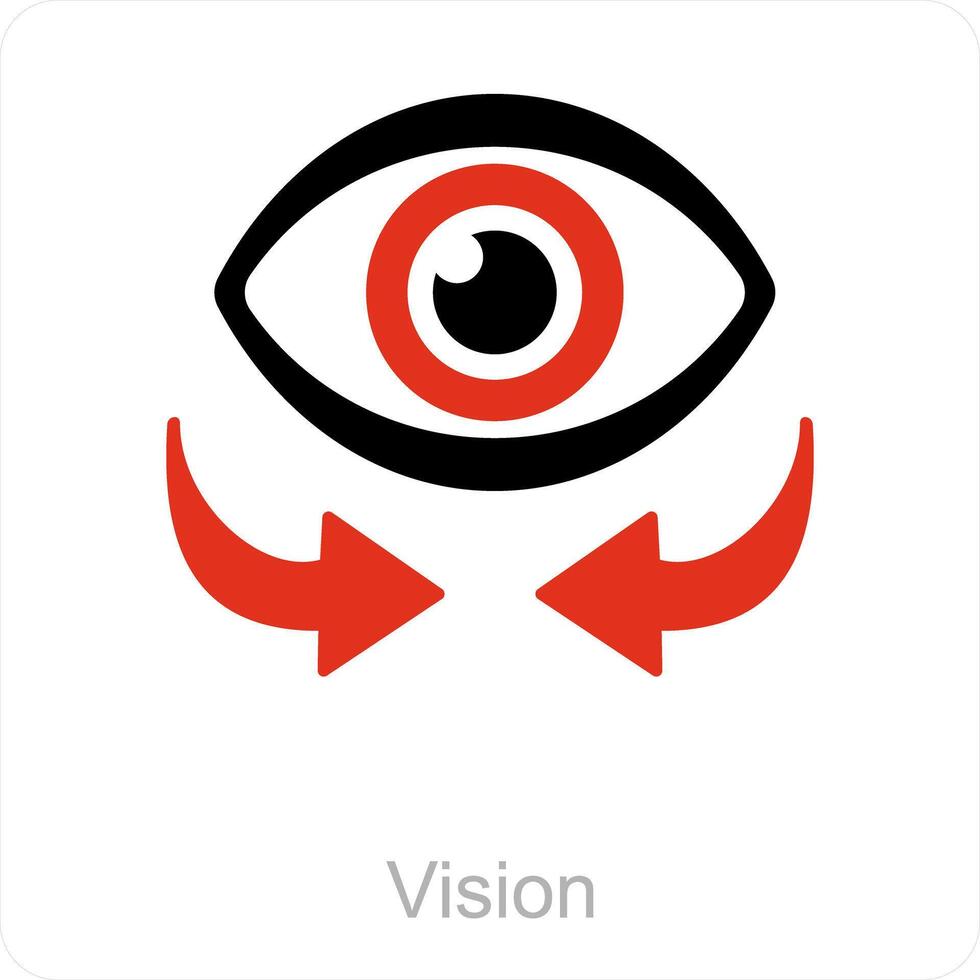 vision and eye icon concept vector