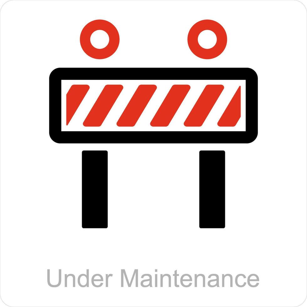 Under Maintenance and construction icon concept vector