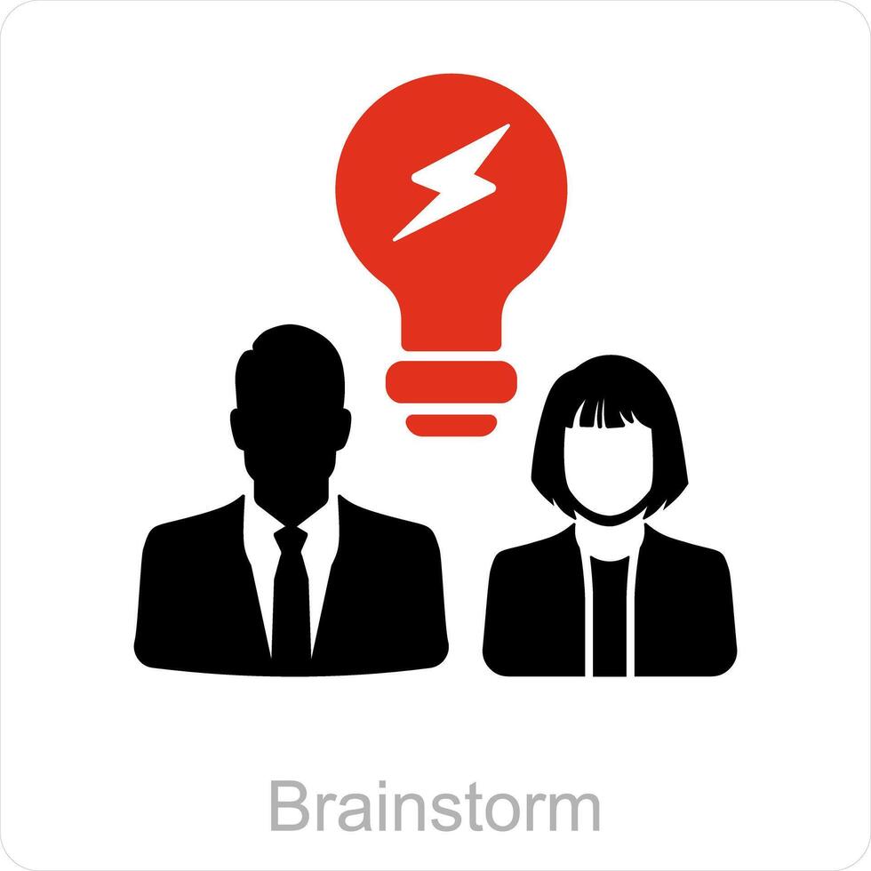 Brainstorm and creativity icon concept vector
