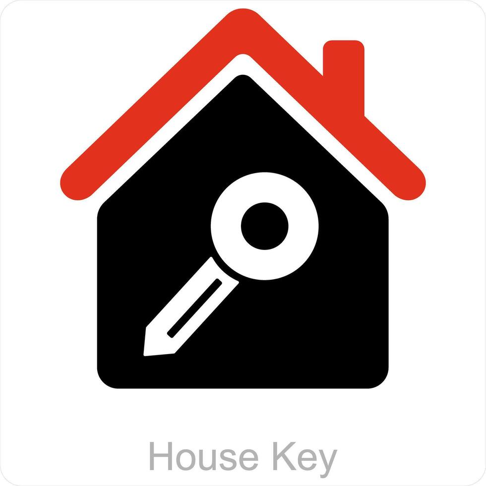 casa llave y real inmuebles icono concepto vector