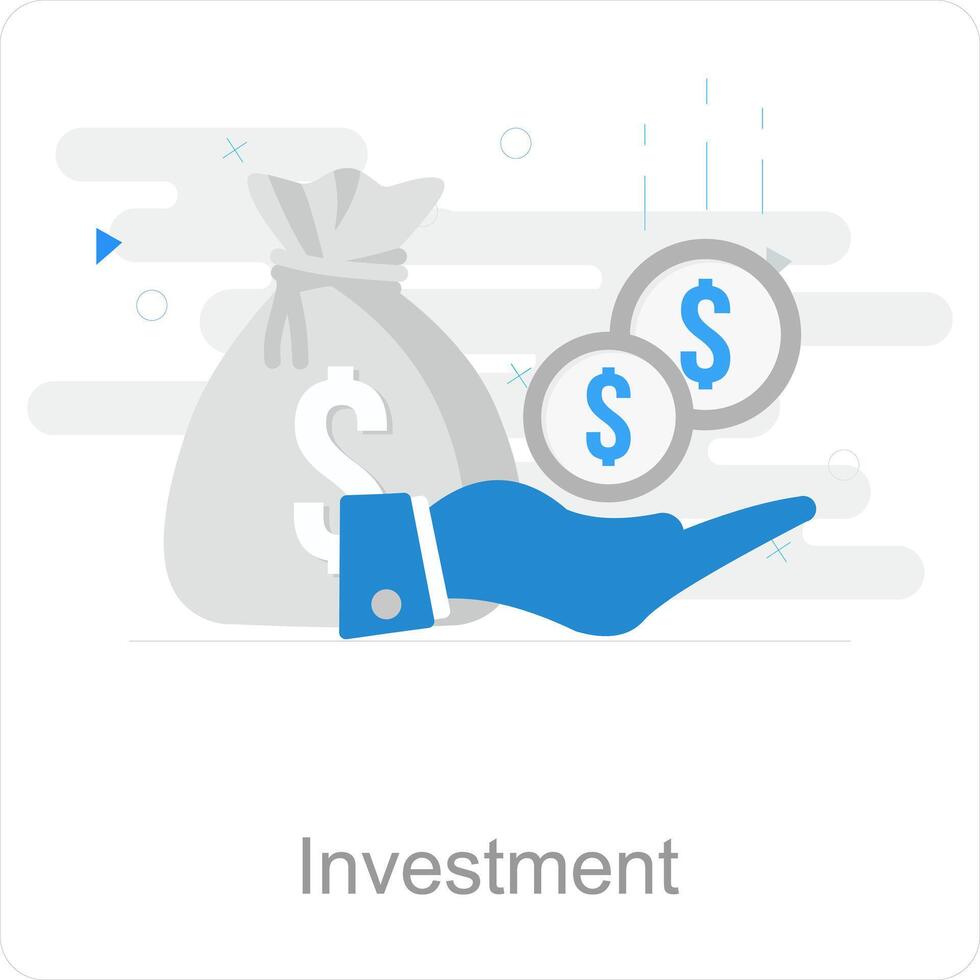 Investment and business icon concept vector