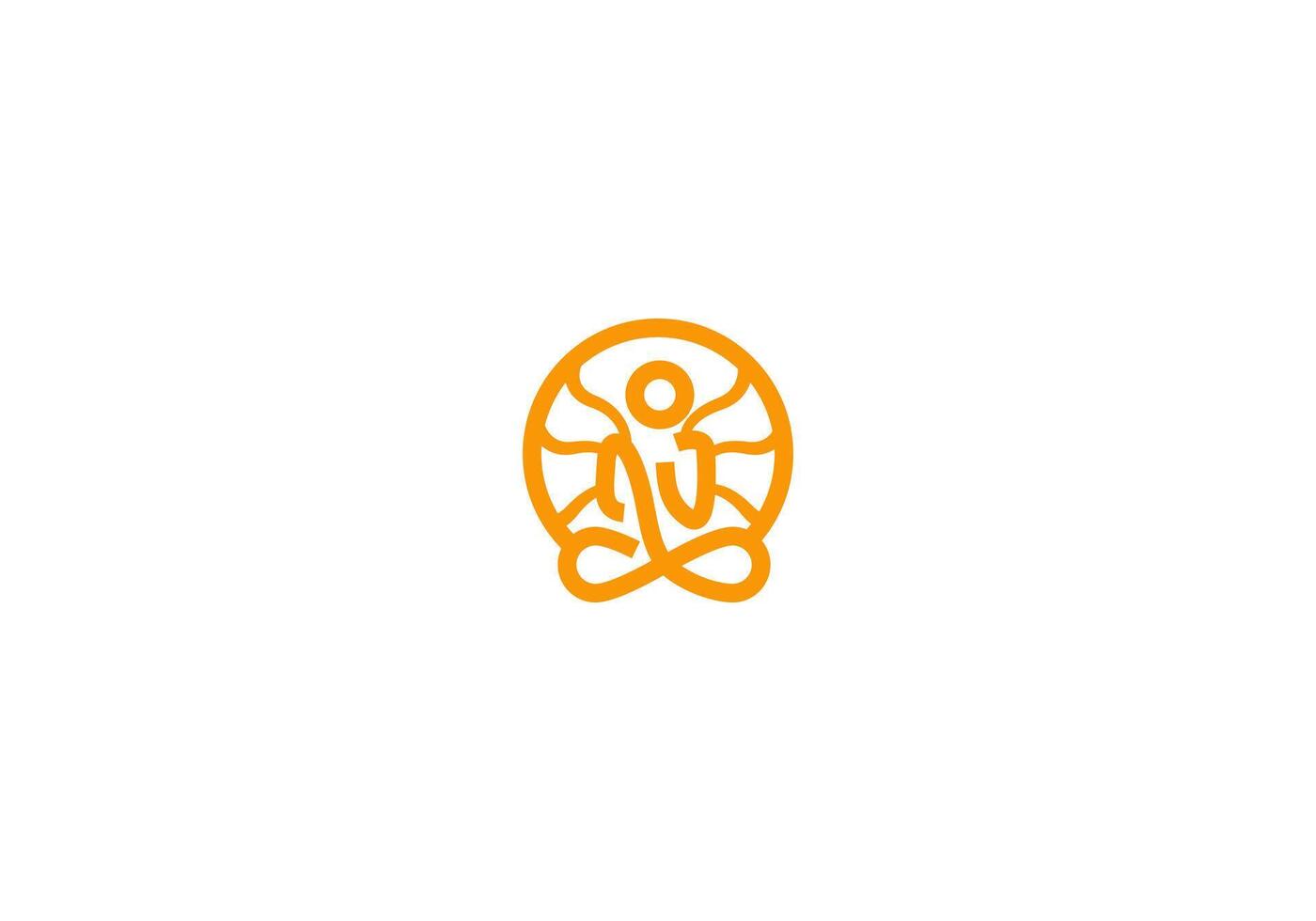 Logo People meditation, Minimalist, Modern, Logo Line, editable color vector
