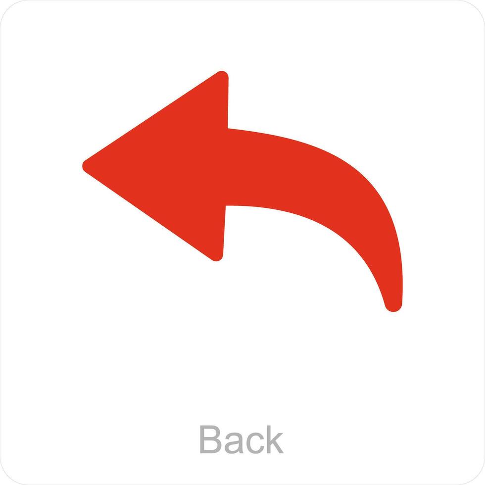 back and arrow icon concept vector